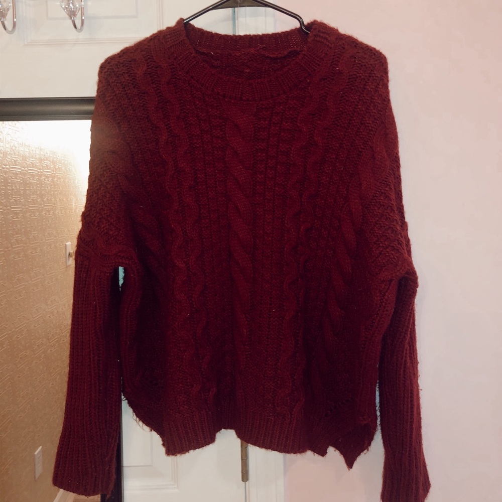 Cable knit sweater